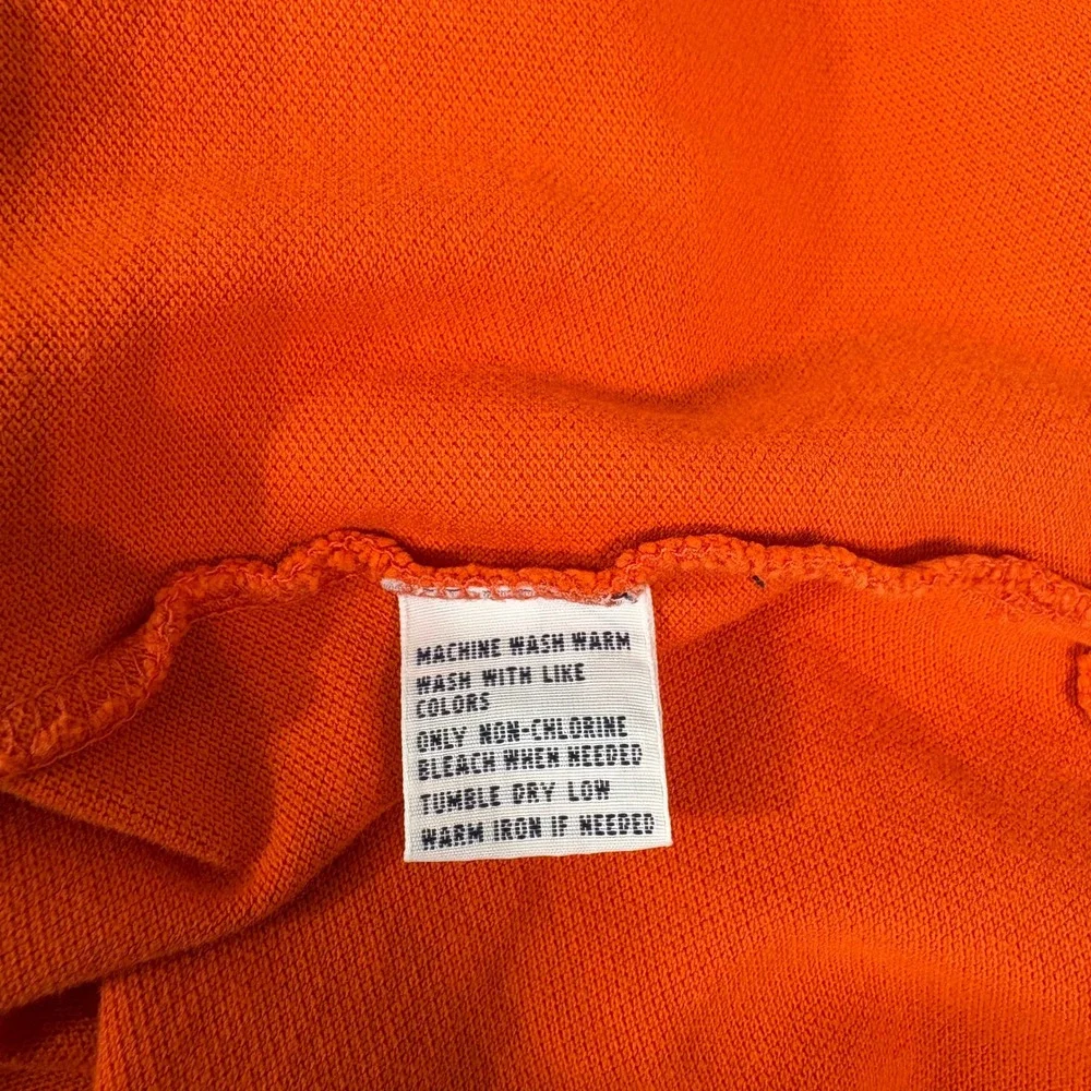 Polo Ralph Lauren Polo Shirt Mens M Orange Classic Fit Short Sleeve Pique Cotton